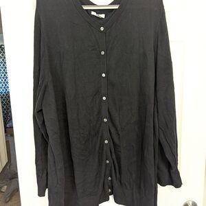 Croft & Barrow Charcoal Button-Up Cardigan